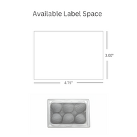 6-Egg Duck Plastic Label Space