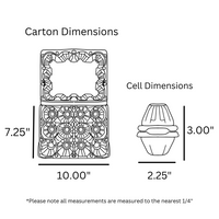 Digital rendering, plastic egg carton dimensions
