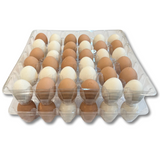 36-Egg Clear stacked with eggs