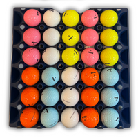 30-Cell Stackable Blue filled with golf balls