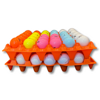 30-Cell Stackable Orange filled with golf balls stacked