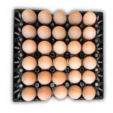30-Cell Washable Black filled with eggs
