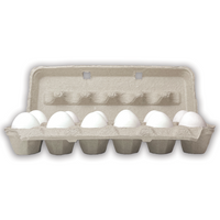 Pulp Printed Egg Cartons - Closed View - Standard Egg Carton