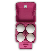 open view 4-eggs in pink paper carton, wholesale