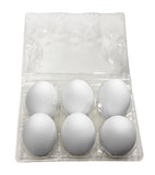 open view of plastic carton - holds 6 ducks eggs