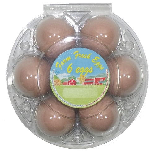 Ovotherm Plastic 6-Egg Labeled Starpack Egg Carton 