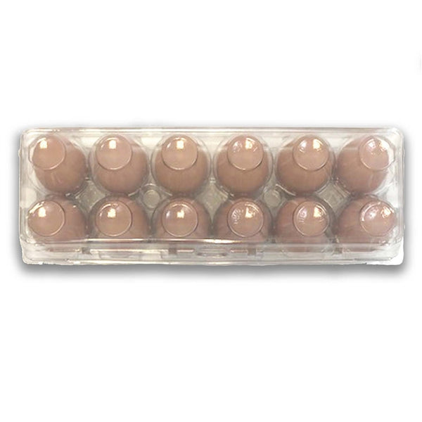 Plastic 12-Egg Jumbo Unlabeled Tr-Fold Egg Carton
