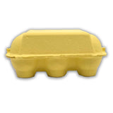 back view, yellow egg cartons, blank, unprinted, pulp, bulk pricing