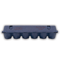 Printed Open-View Egg Carton - 12 Count, Navy Blue,  Wholesale