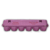 Pink Egg Carton Printed - holds 12 eggs, wholesale