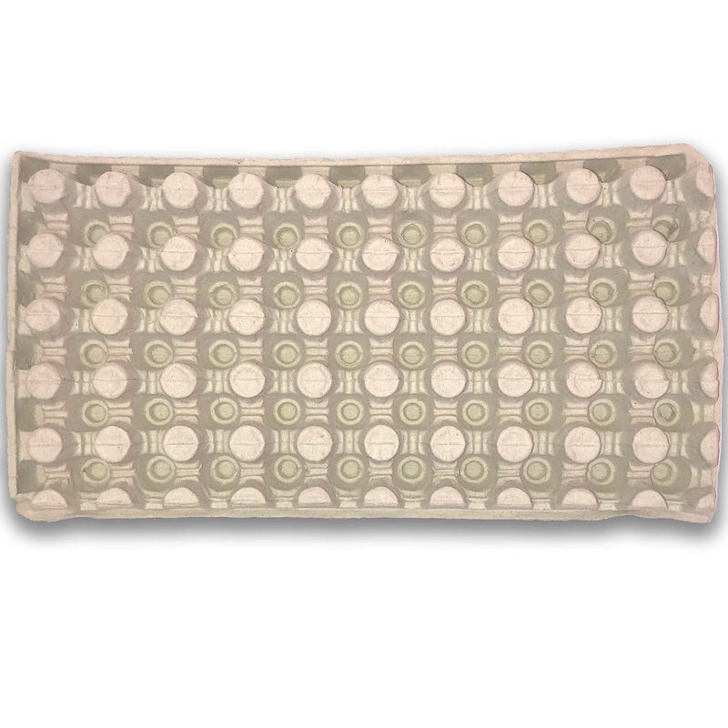 Egg Tray Filler Flat, Egg Crate, Pulp, natural color, 50 Button Quail Cell