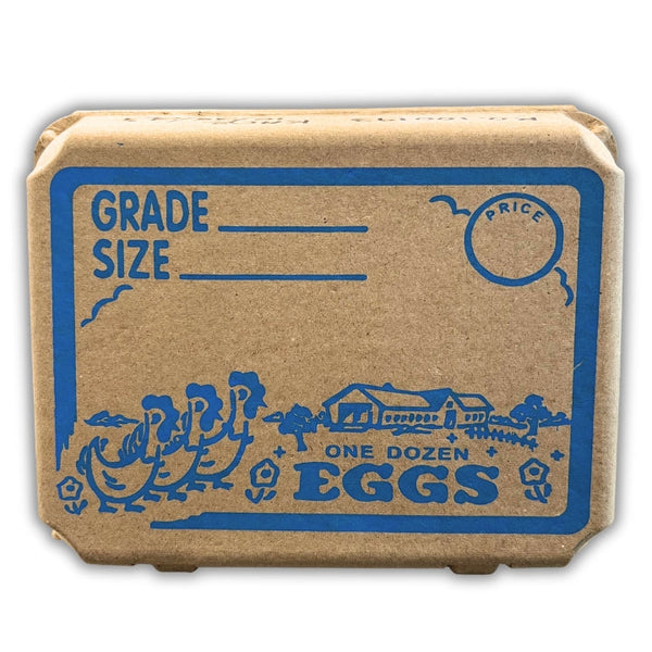 Vintage Egg Cartons, 12- Egg Printed Paper –