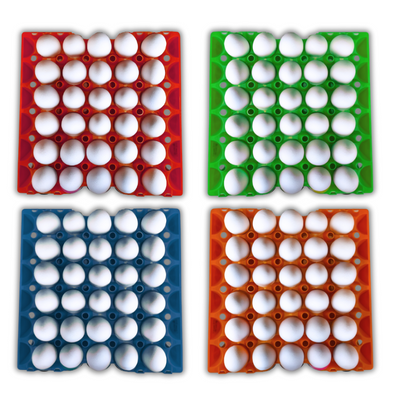 Egg Tray Filler Flat 30-Cell Stackable Multi-Pack filled with eggs