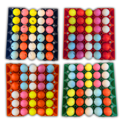 Egg Tray Filler Flat 30-Cell Stackable Multi-Pack filled with eggs