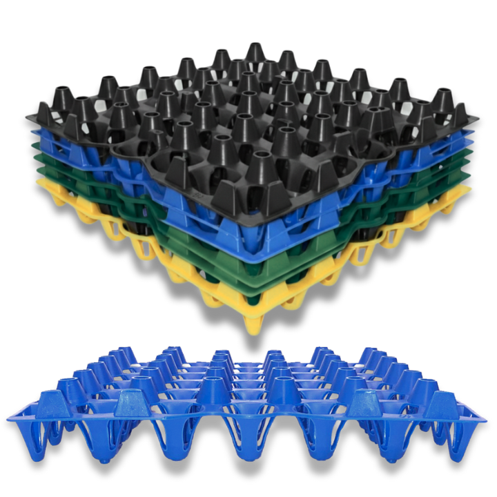 Multi colored plastic washable egg filler flat trays, reusable, free shipping, wholesale quantities