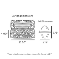 12 Egg Flat top Ovotherm Plastic Carton Dimensions
