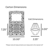 Digital rendering, plastic egg carton dimensions