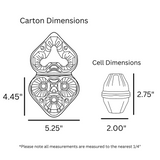 digital rendering, plastic heart shaped egg cart, 3 cell