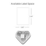 3-Egg Heart Carton label space