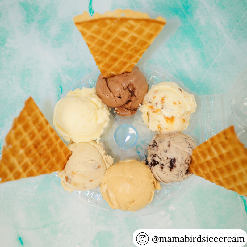 6-cell clear plastic circular egg carton used for ice cream