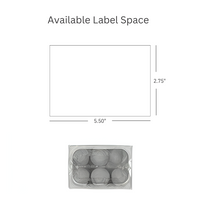 6-Egg Goose Plastic label space