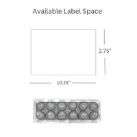 12-Egg Tri-Fold Jumbo, Interplast label space