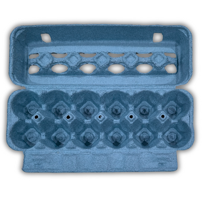 Open View Egg Cartons, Blue - Wholesale