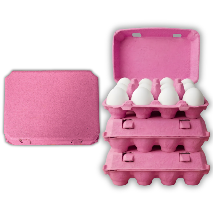 Vintage 3x4 Hot Pink Egg Carton | Pulp Paper Box