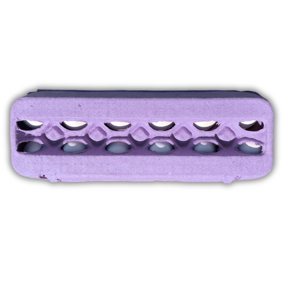 12-egg purple carton with viewing holes, open stock MAIN