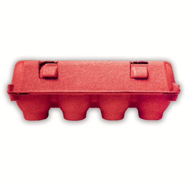 12-egg Solid Top Egg Carton Red/Brown Design - 140 units