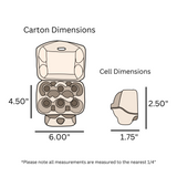 6-Egg Off-White carton dimensions