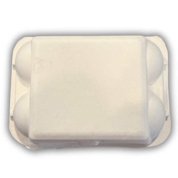 6-Egg Off-White pulp carton unprinted, blank