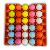 30-Cell Stackable Orange filled with golf balls