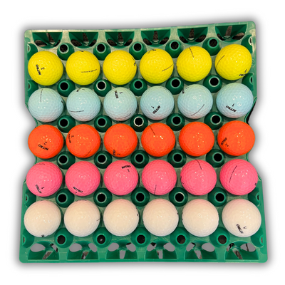 Egg Tray Filler Flat30-Cell Washable Green filled with eggs 