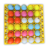 30-Cell Washable Yellow filled with golf balls