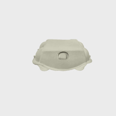 6-egg paper egg carton off-white color 360 video