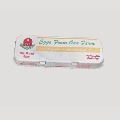 Flat top paper 12-egg printed carton 360 video