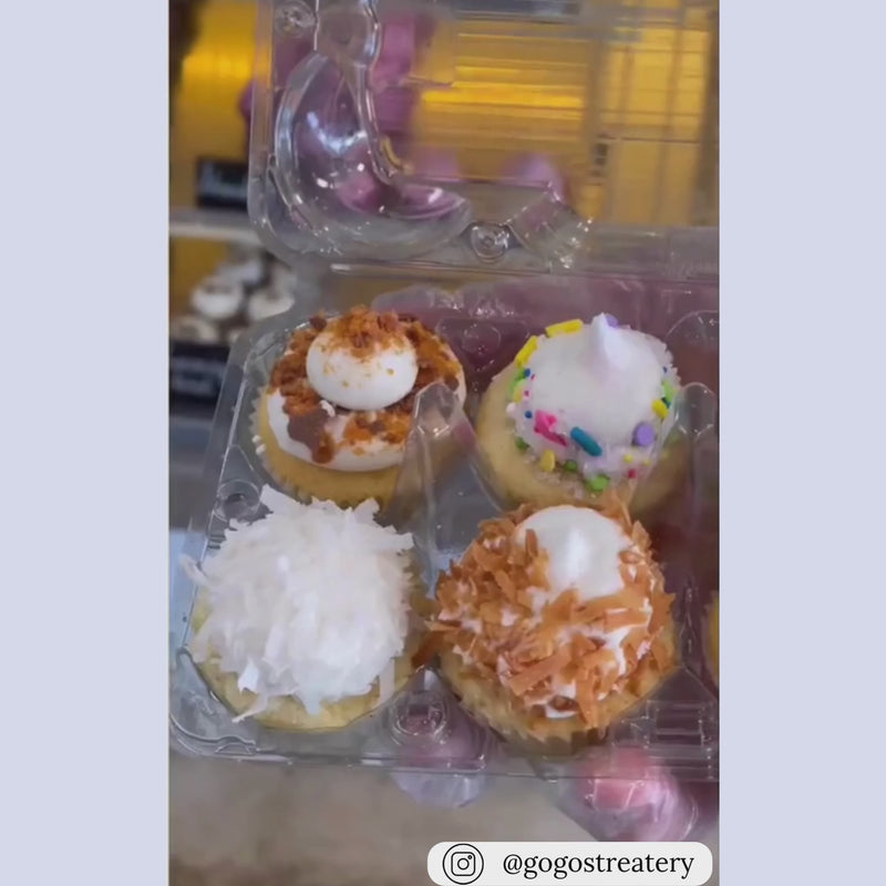 Video showing how 12 mini cupcakes fit inside a 12-cell ovotherm plastic egg carton
