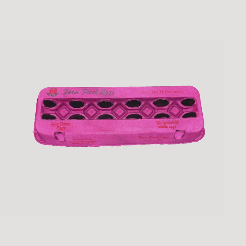 12 egg pink pulp printed carton 360 video