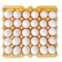 30 cell plastic, yellow washable, stackable, unprinted egg tray