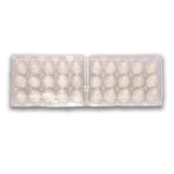 Trifold, clear plastic carton, quail egg carton, 15 eggs