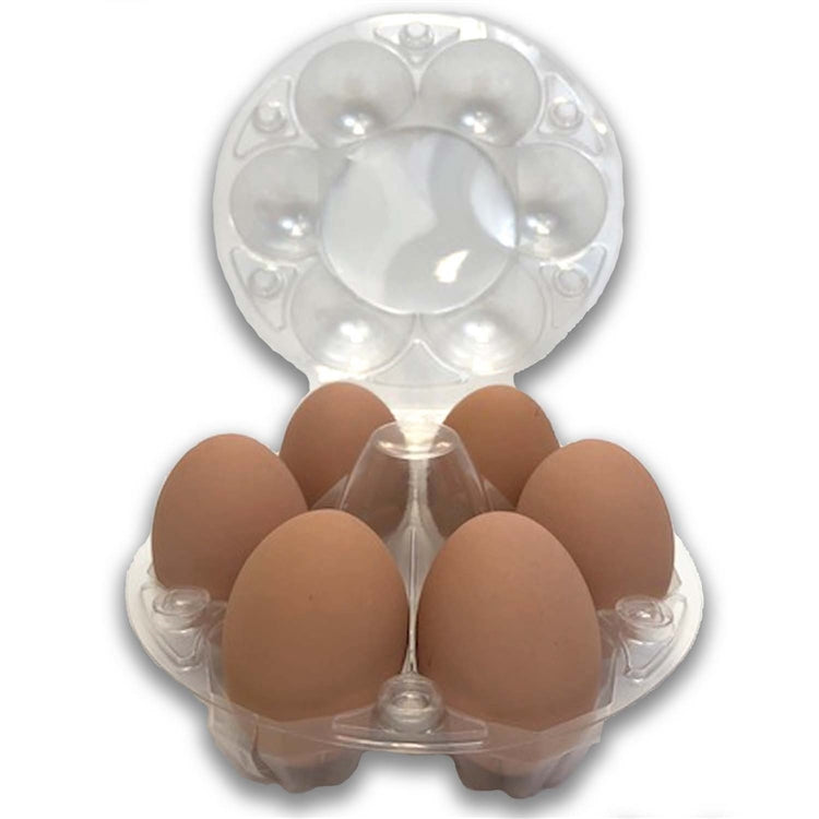 Rural365 Reusable Plastic Egg Cartons - Holds 6 Eggs (50 Pack) 20655