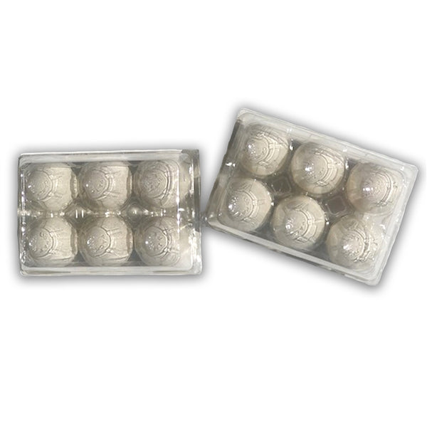 Interplast Plastic 6-Egg Unlabeled Tr-Fold Egg Carton 1
