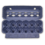 12-Egg Blue Printed Open