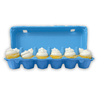 Wholesale Flat Top Egg Cartons - Baby blue