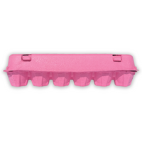 Pink Flat Top Egg Carton - Pulp