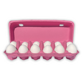 Flat Top Egg Carton , Pink Pulp