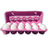 Open View Hot Pink Carton - Holds one dozen eggs