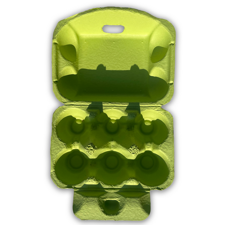 Lime 6-Egg Paper Pulp Empty Egg Cartons 900