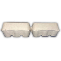Paper pulp carton split into two